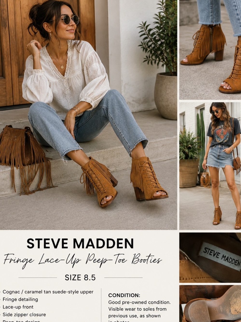 ✨ Trendy boho western-inspired Steve Madden booties! ✨